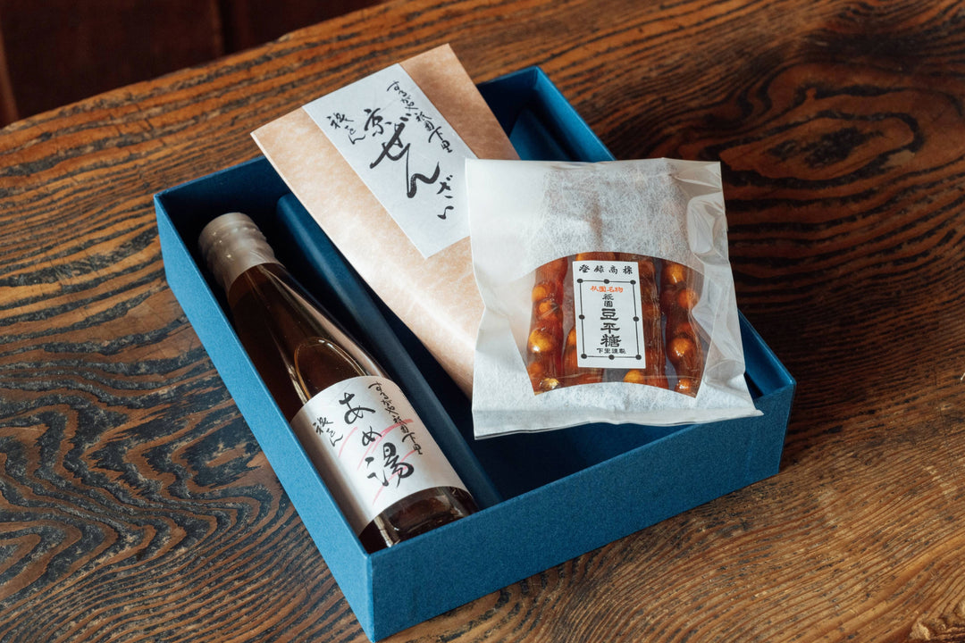 【ご予約商品】取り合せ：ひやしあめ（あめ湯）濃縮１本・京ぜんざい１袋・祇園豆平糖１袋